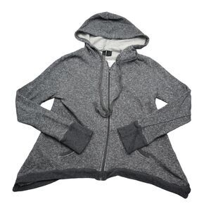 Full Tilt Sweater Womens S Gray Long Sleeve Drawstring Pocket Full Zip Hoodie